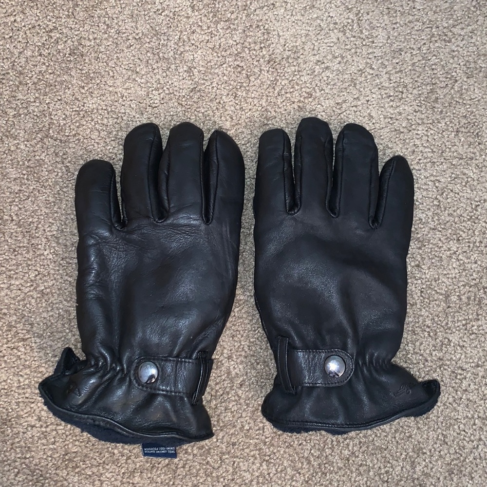 Dockers black womens leather gloves